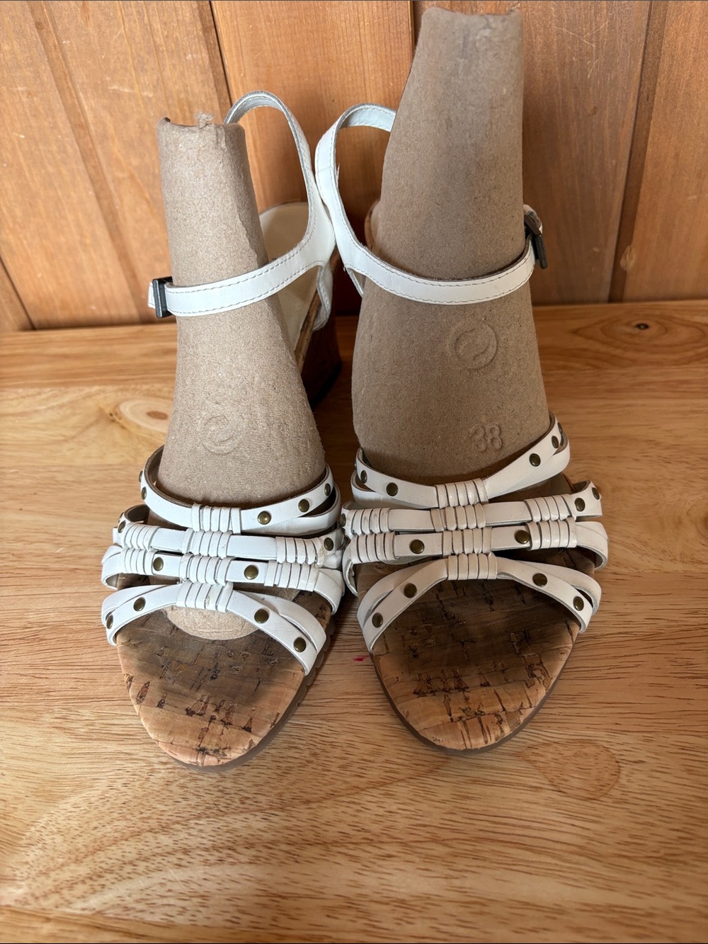 Naturalizer White Sandals